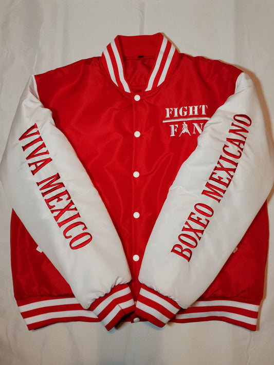 Fight Fan Puffer Bomber Jacket (Mexican Pride)